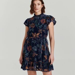 NWT Another Love Lavinia Velvet Burnout Midi Dress | Western Fall Boho | M